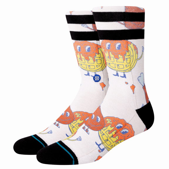 Stance Men's Bock Bock Crew Socks Large (9-13) Chicken and Waffles