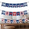 thumbnail image 6 of LKZQHMC USA 250th Anniversary Banner - 4 Pcs USA Banner Bunting 4th of July Decorations,1776-2026 Independence Day Decorations for 4th of July,Memorial Day & Veterans Day,Style A-Blue, 6 of 8