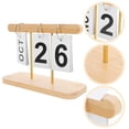thumbnail image 1 of TEHAUX Multi Color Bamboo Flip Perpetual Calendar with Metal Stand for Desk Use, 1 of 6
