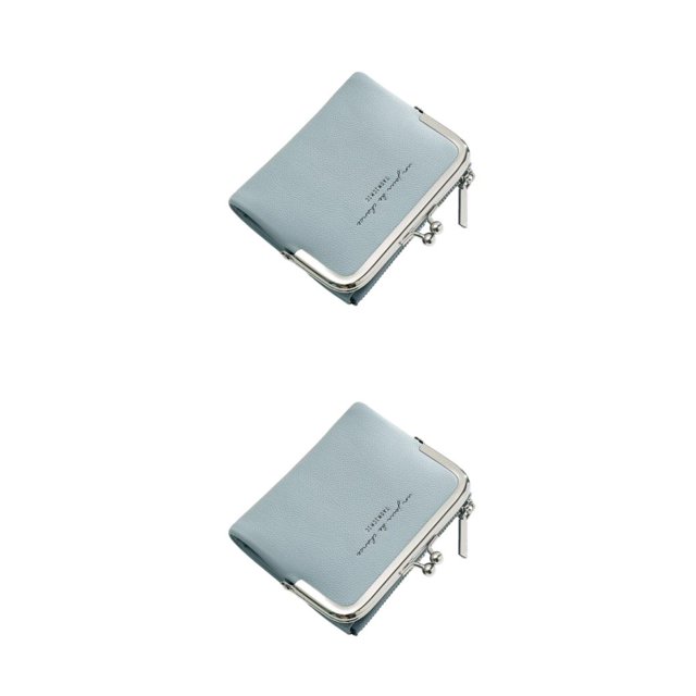 Jumpingount Cartera de cuero plegable portátil para mujer, monedero de almacenamiento de dinero para citas, tarjetero de viaje, bolsa de