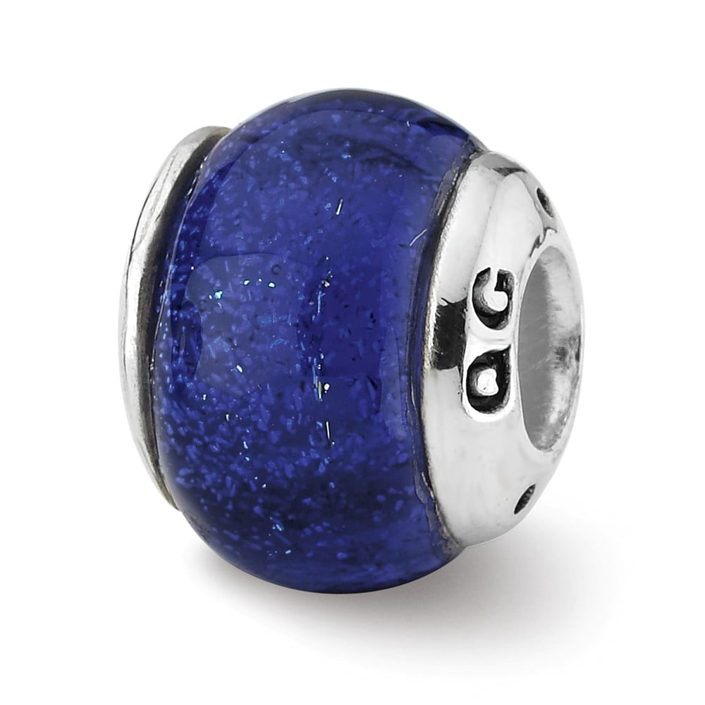 13mm Black Bow Jewelry Dichroic Glass & Sterling Silver and Purple Hearts Bead Charm 13mm Black Bow Jewelry Dichroic Glass & Sterling Silver and Purple Hearts Bead Charm