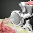 thumbnail image 2 of MEET Manual Meat Grinder, Heavy Duty Metal Food Grinder, Hand Operated Mincer, Sausage Maker Stuffer, Meat Mincers for Home Use, Kitchen (Silver), 2 of 9