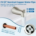 thumbnail image 3 of Shower Faucet Set with Tub Spout Bathtub Faucet Kit Complete Tub Shower Trim Kit with Solid Brass Rough-in Valve and 8 Inch Square Rainfall Showerhead Bent Shower Arm Brushed Nickel, 3 of 7