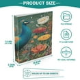thumbnail image 5 of WOBOGO Peacock File Folders Extra Large Capacity to Hold 200 Sheets of Documents Hard Shell Ring Binder for School Home Office, 5 of 10