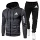 thumbnail image 2 of Nueva ropa deportiva cálida de lana de otoño e invierno de alta calidad para hombre, Sudadera con capucha, pantalones de chándal, traje de dos piezas, ropa deportiva estampada a la moda, 2 of 4
