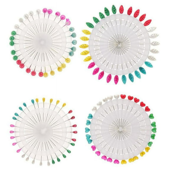 120 Piece Assorted Color Flower Leaves Hijab Scarf Shawl Pins Safety Pins Brooch Ladies Jewelry