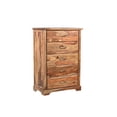 thumbnail image 3 of 51" Brown Solid Wood Live Edge Five Drawer Standard Chest, 3 of 4
