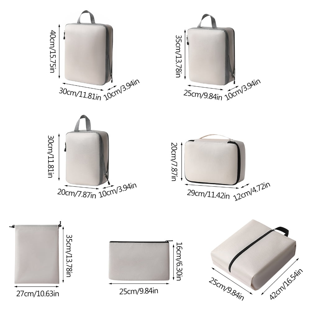 8Pcs Luggage Organizers Bags for Travel Waterproof Packing Cube Storage Bags