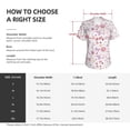 thumbnail image 4 of Yiaed Retro Floral Print Women's T Shirt V-Neck Short Sleeve Shirt Casual Breathable Tee Summer Tops-Small, 4 of 5