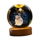 thumbnail image 4 of Bola de cristal artificial 3D Salvador luz nocturna con base de madera 2,4 pulgadas, 4 of 9