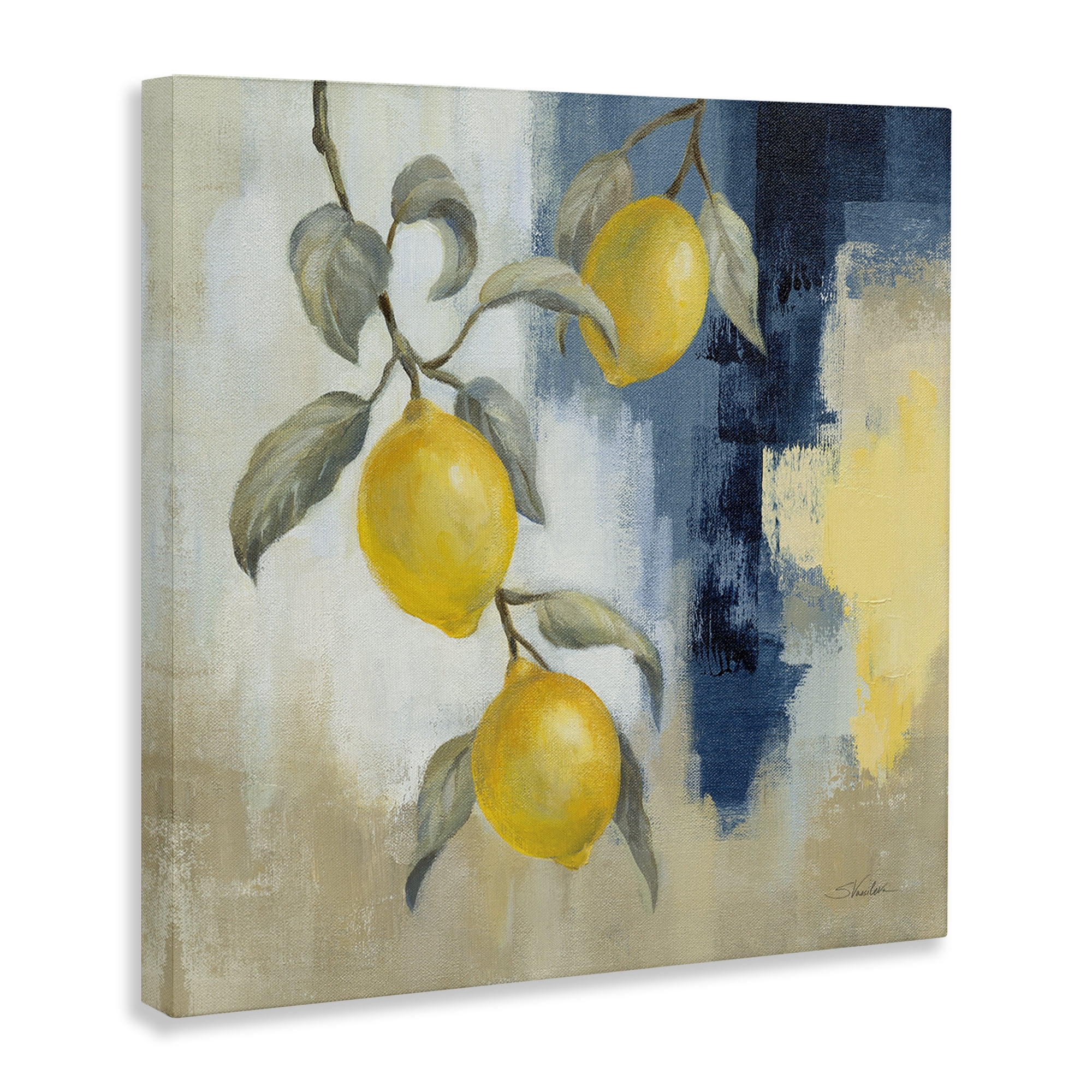 Stupell Industries Lemons From South Food & Beverage Painting Wrapped Canvas Art Print Wall Art, 17 x 17
