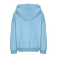 thumbnail image 6 of Pullover Hoodie Women, Girls Sweatshirts and Hoodies Plain Sweatshirt Tracksuits Essential Long Sleeve Gym Top with Pocket Drawsting for Gym, Lightweight Workout, Running, Daily Leisure, 6 of 6
