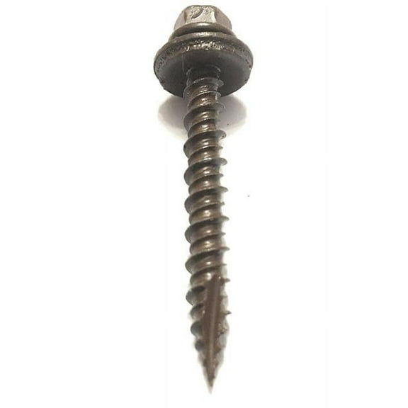Hillman Fasteners 250505 LB 10 x 1.5 in. Metal to Wood Self-Drilling Roofing Screws, Antique Brown