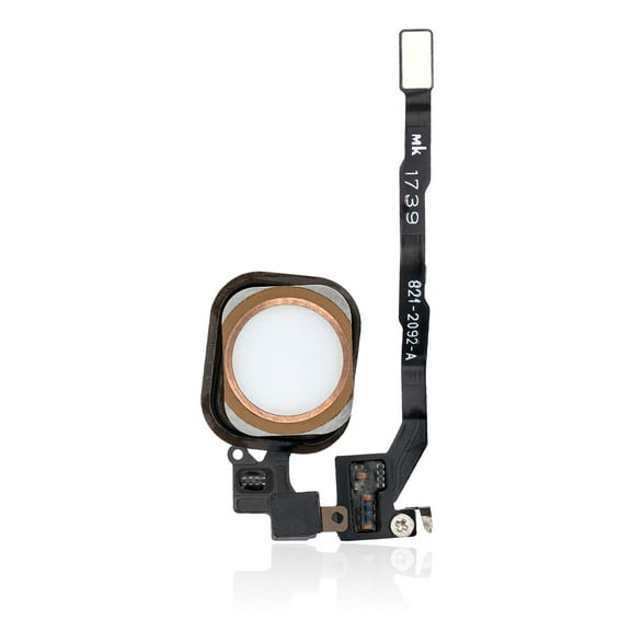 Replacement Home Button With Flex Compatible For iPhone SE (2016) (Rose Gold)