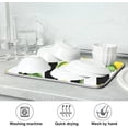 thumbnail image 6 of GZHJMY Dish Drying Mat Yellow Lemon Black Stripes Microfiber Absorbent Drying Pad Heat Resistant Kitchen Island Protector Stove Top Cover 16" × 18" Spring Summer Autumn Winter Holiday Gift, 6 of 6