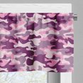 thumbnail image 5 of Ambesonne Abstract Valance & Curtain, Army Camouflage Patterns, 55"x24", Plum Pale Pink Mauve, 5 of 7