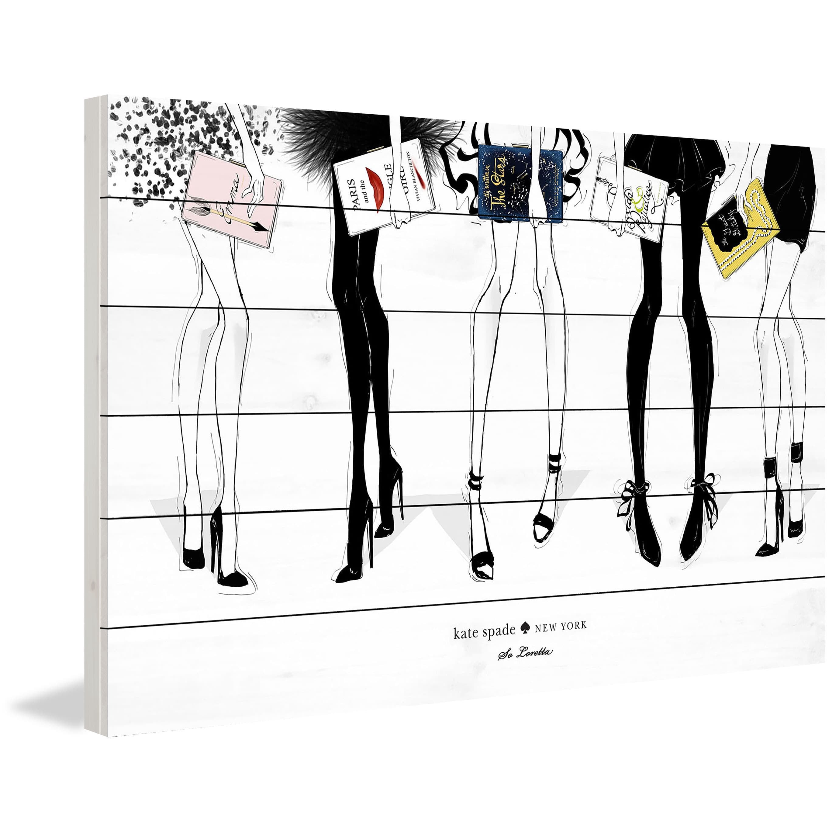 Marmont Hill "NY Fashion" by Loretta So Painting Print on White Wood