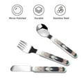 thumbnail image 3 of Honeii Modern Abstract Colorful Skull C Print Children's Knife, Fork And Spoon Set,Reusable Utensils Set with Case,Travel Cutlery Set,for Kids Adults Camping, 3 of 8