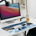 thumbnail image 6 of 4-in-1 Large Gaming Mouse Pad, Keyboard Wrist Rest Pad & Wrist Support Mousepad Set, Extended Desk Pad Waterproof Desk Mat for Home Office Study Game - Blue Gold Marble, 6 of 6