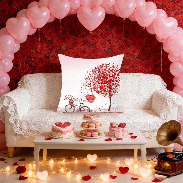 CaiYueKe Valentines Day Throw Pillow Covers - Holiday Decor Cushion Case for Sofa Couch Chair Living Room Bedroom, Soft Decorative Accent Pillowcase Home Decorations Gift
