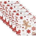 thumbnail image 6 of GZHJMY Christmas Gingerbread Cloth Napkins Washable Napkin for Dinner Table Decorative for Home Dinner Restaurant Parties 20 Inch 4 Pack Decorative Washcloths, 6 of 7