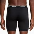 thumbnail image 3 of Men's Nike 3-Pack Dri-FIT Essential Cotton Stretch Long-Leg 8" Boxer Briefs Color: Black Size: L, 3 of 4