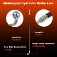 thumbnail image 3 of 50" Motorcycle Brake Clutch Oil Hose Line Kit for 16"-18" Handlebar Hydraulic Front Brake Line for Harley Sportster XL 883 1200 1988-2003 No.4898010/4525098B, 3 of 7