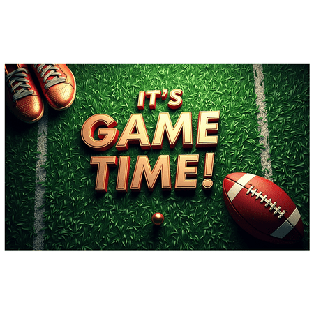 LUUFILx Game Day Party Backdrop Banner for Sports Events and Celebrations Football Decorations Background Photography Props Tailgate Decor Party Supplies