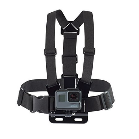Image of Basics Adjustable Chest Mount Harness for GoPro Camera (Compatible with GoPro Hero Series) Black