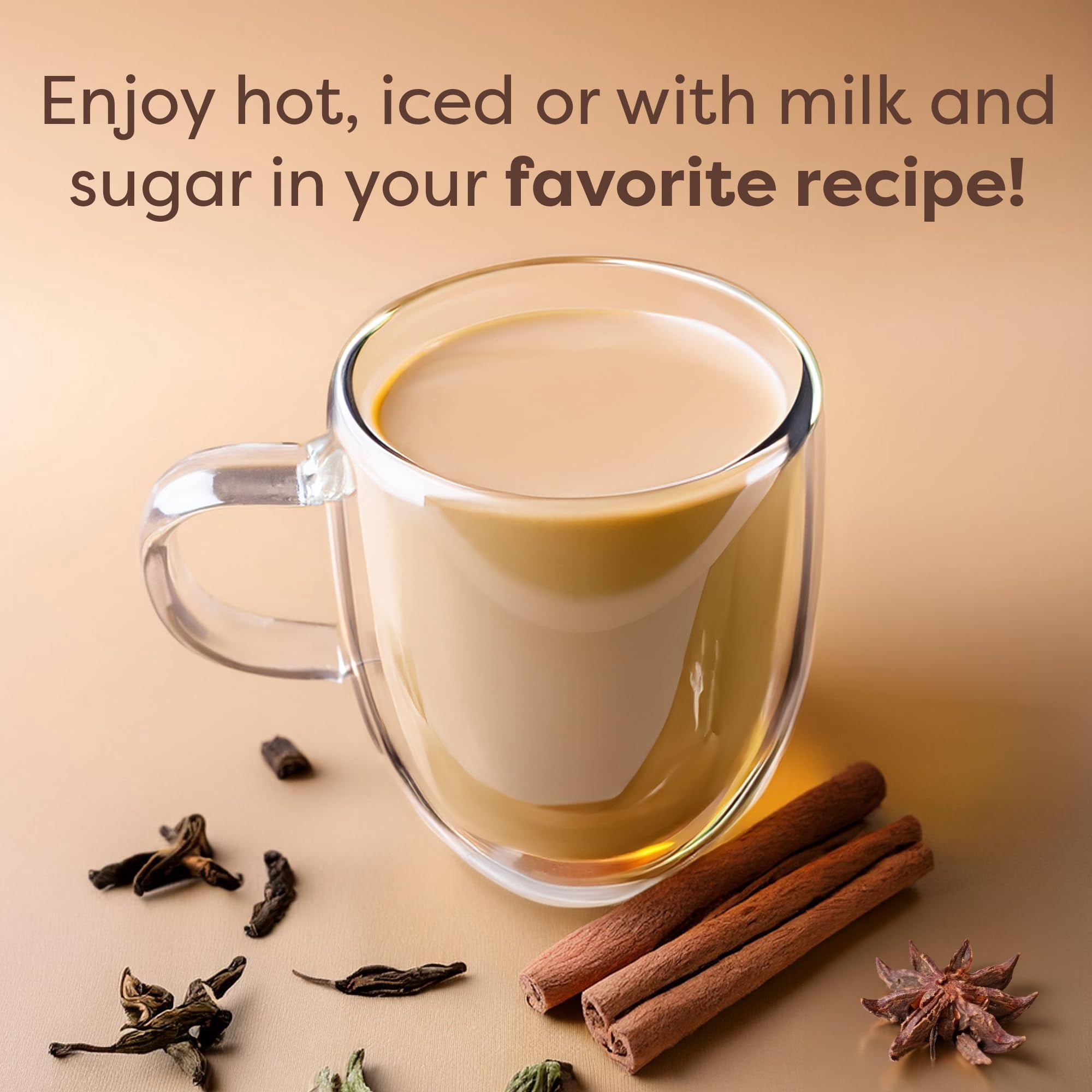 Waka Instant Chai Tea Powder, Sugar Free Masala Chai, 4.5 oz - Premium Instant Chai Tea, Enjoy Tea at Home, Traditional Spice Chai Tea Flavor, Highly Concentrated Formula, Real Spices, Not Syrup