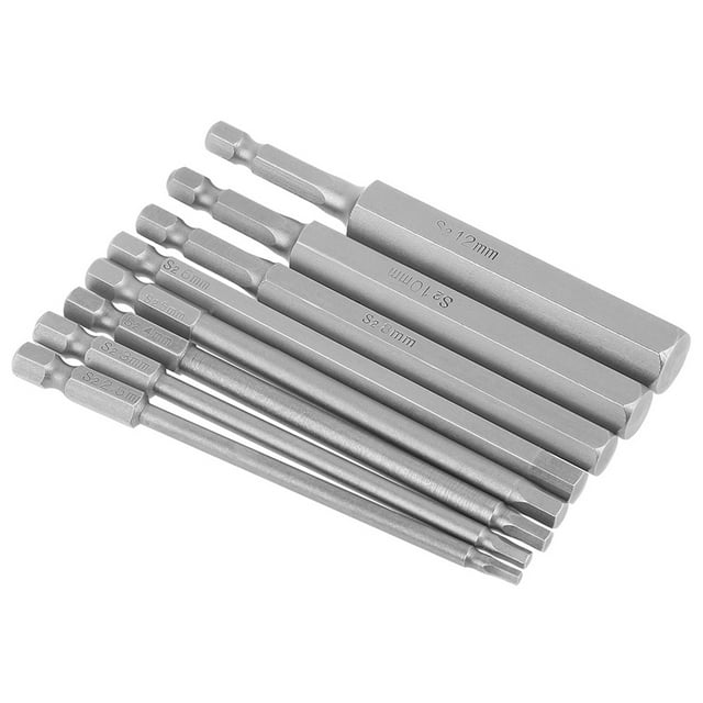 Juego de puntas de destornillador, 8 piezas, 100 mm de longitud, 1/4 ", juego de puntas de destornillador hexagonal, puntas de destornillador magnético diseñadas a medida Jadeshay A