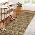 thumbnail image 2 of FairOnly 2'x6' Modern Washable Runner Rugs Brown Braided Print Runner Rugs for Hallway Entryway Non Slip Laundry Rug, 2 of 7