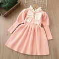 thumbnail image 6 of StSilkitty Girls Sweater Dress Long Sleeve Collared Bowknot A-Line Midi Dresses Fall Lightweight Casual Outfits, 6 of 9