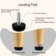 thumbnail image 3 of Protector ajustable de pies niveladores de muebles Uxcell M8x28x30mm para patas de silla y mesa 20 piezas, 3 of 5