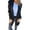 Black XXL, variant on Autumn Winter Women Suit Coat Turn-down Collar Mid Length Pure Color Fake Flap Pocket Single-breasted Commuting Shopping Jacket