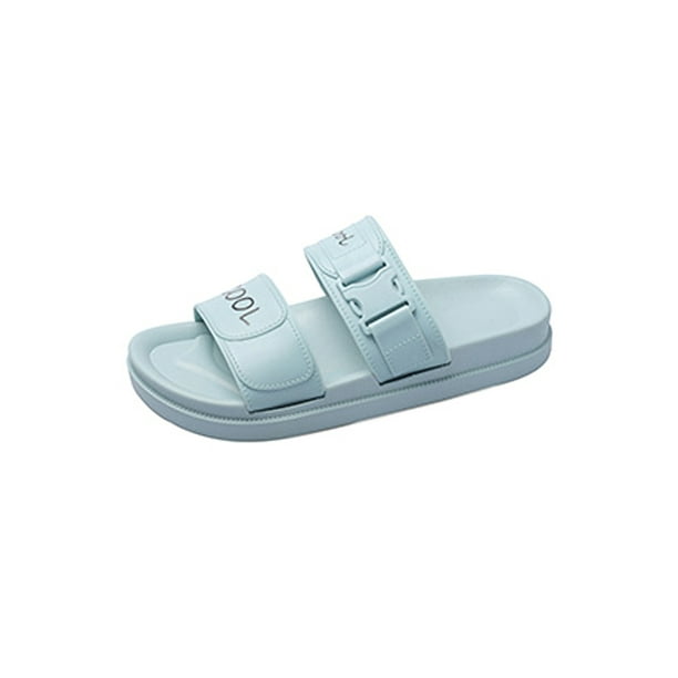 women's casual buckle straps sandals flip flop platform footbed sandals