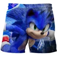 thumbnail image 3 of Pantalones de playa Sonic The Hedgehog para niñas y niños, estilo Harajuku, ropa para parejas, pantalones cortos con estampado de dibujos animados en 3D, 3 of 5