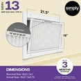 thumbnail image 2 of Simply Filters 16x21.5x1 MERV 13, MPR 1500, AC Furnace HVAC Air Filter (24 Pack), 2 of 8