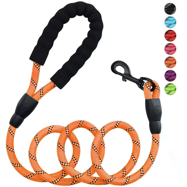 5ft 1/2in Strong Orange Dog Leash for Large Dogs & Medium Size Dogs