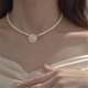 thumbnail image 1 of Collar de perlas de camelia, collar gargantilla de cadena de clavícula femenina, flor de estilo coreano simple, 1 of 6