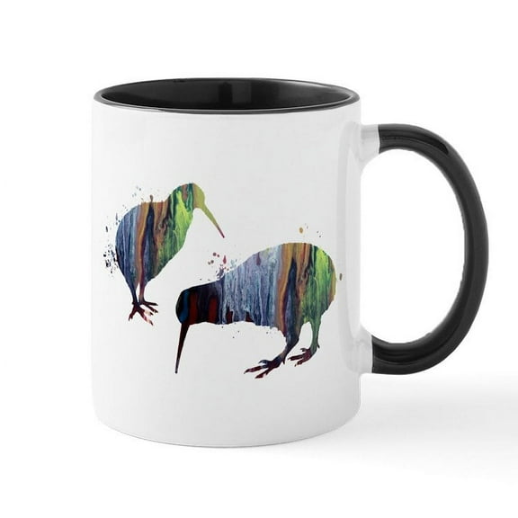 CafePress - Kiwi Birds Mugs - 11 oz Ceramic Mug - Novelty Coffee Tea Cup