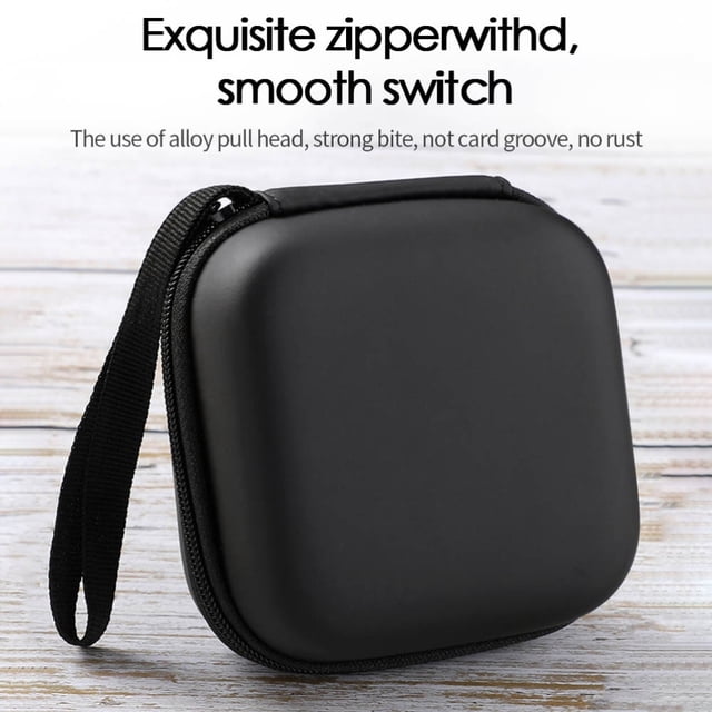Caja de almacenamiento para auriculares con cable de datos, 10x10x4CM Cable de datos portátil Bolsa organizadora de cables de datos Estuche de transporte para cargador El mejor de su clase