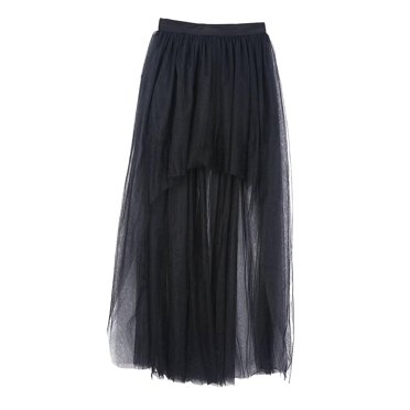 Jupes Tutu pour Femmes Steampunk Gothique Jupe Queue d'Hirondelle Robe en Tulle Superposée pour Usage Quotidien Performance Scène Mariage Formel, Noir