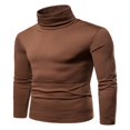 thumbnail image 3 of Chandail à Col Roulé pour Homme, Décontracté, Basique, Coupe Ajustée, Léger, Manches Longues, T-Shirt, Gris Foncé, TTG, 3 of 5