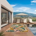 thumbnail image 3 of Pink Leopard Outdoor Rug for Patio/Deck/Porch, Non-Slip Large Area Rug 5 x 7 Ft, Summer Botanical Tropical Leaves Indoor Outdoor Rugs Washable Area Rugs, Reversible Camping Rug Carpet Runner, 3 of 8