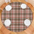 thumbnail image 2 of Red and Green Christmas Plaid Pattern Round Fitted Tablecloth with Elastic Edge,Dining Table Cover Waterproof,Outdoor Round Tablecloth for Camping,Dining,Indoor and Outdoor, 2 of 7