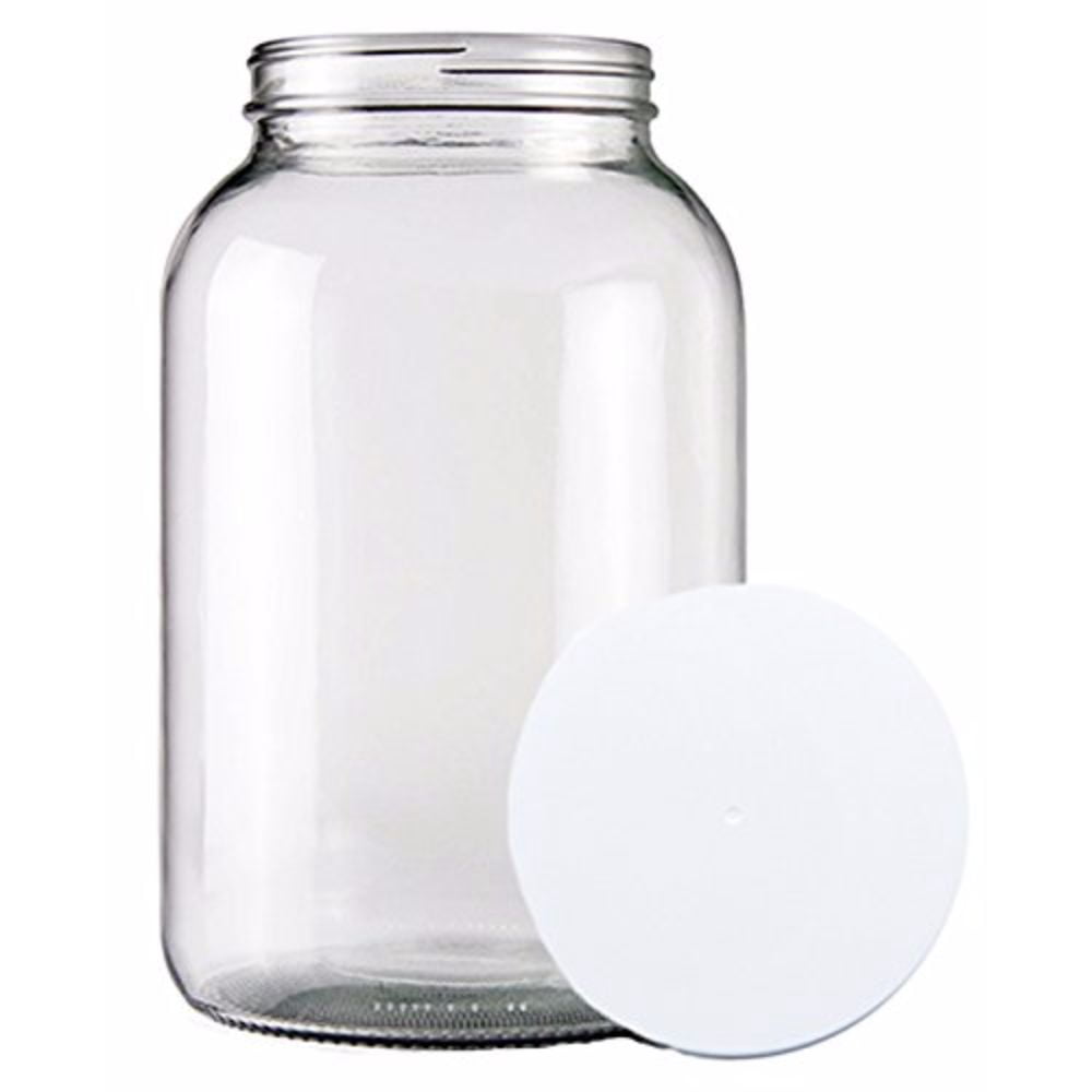 One Gallon Wide Mouth Glass Jar and Lid for Vinegar Making Walmart