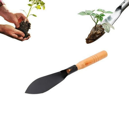 Heavy Duty Garden Hand Trowel - 13" Stainless Steel Digging Shovel with Ergonomic Wood Handle for Transplanting, Weeding, Planting Bulbs, Raised Beds & Container Gardening