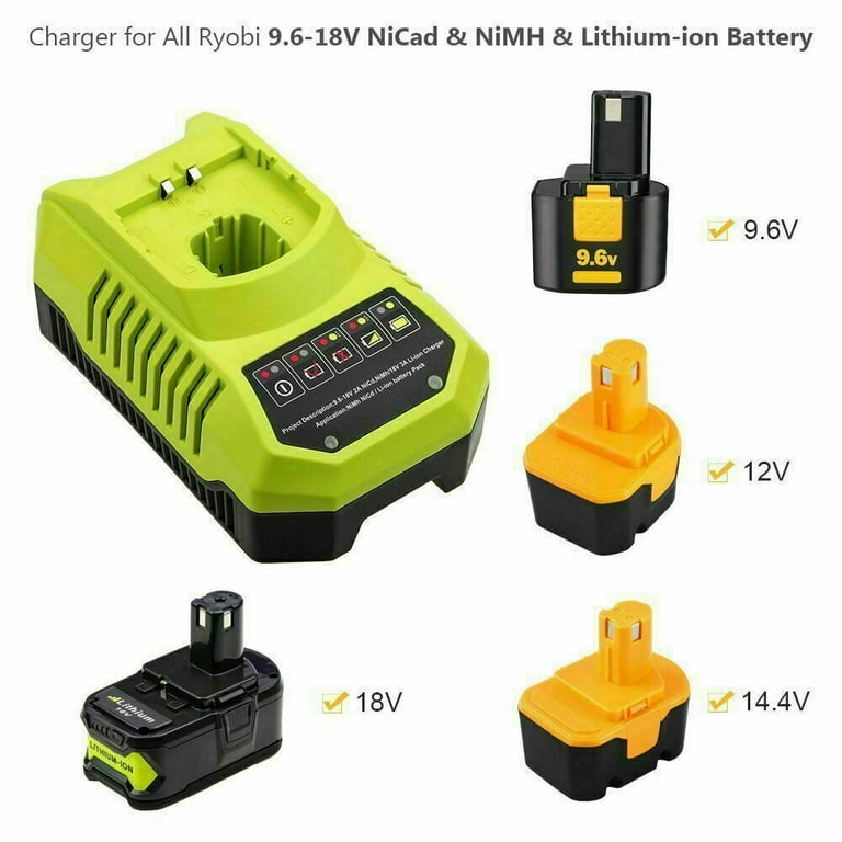 Chargeur rapide de batterie compatible Ryobi P117 Chargeur 3A 12V-18V Hobby  Tech au meilleur prix