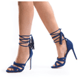 thumbnail image 3 of BREC Strappy Stiletto Sandals, Blue, 9, 3 of 5